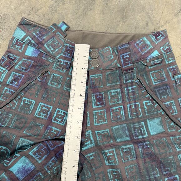 DC ACE K Snowboarding Pants Girls Size Medium Teal Purple AOP - Picture 3 of 16